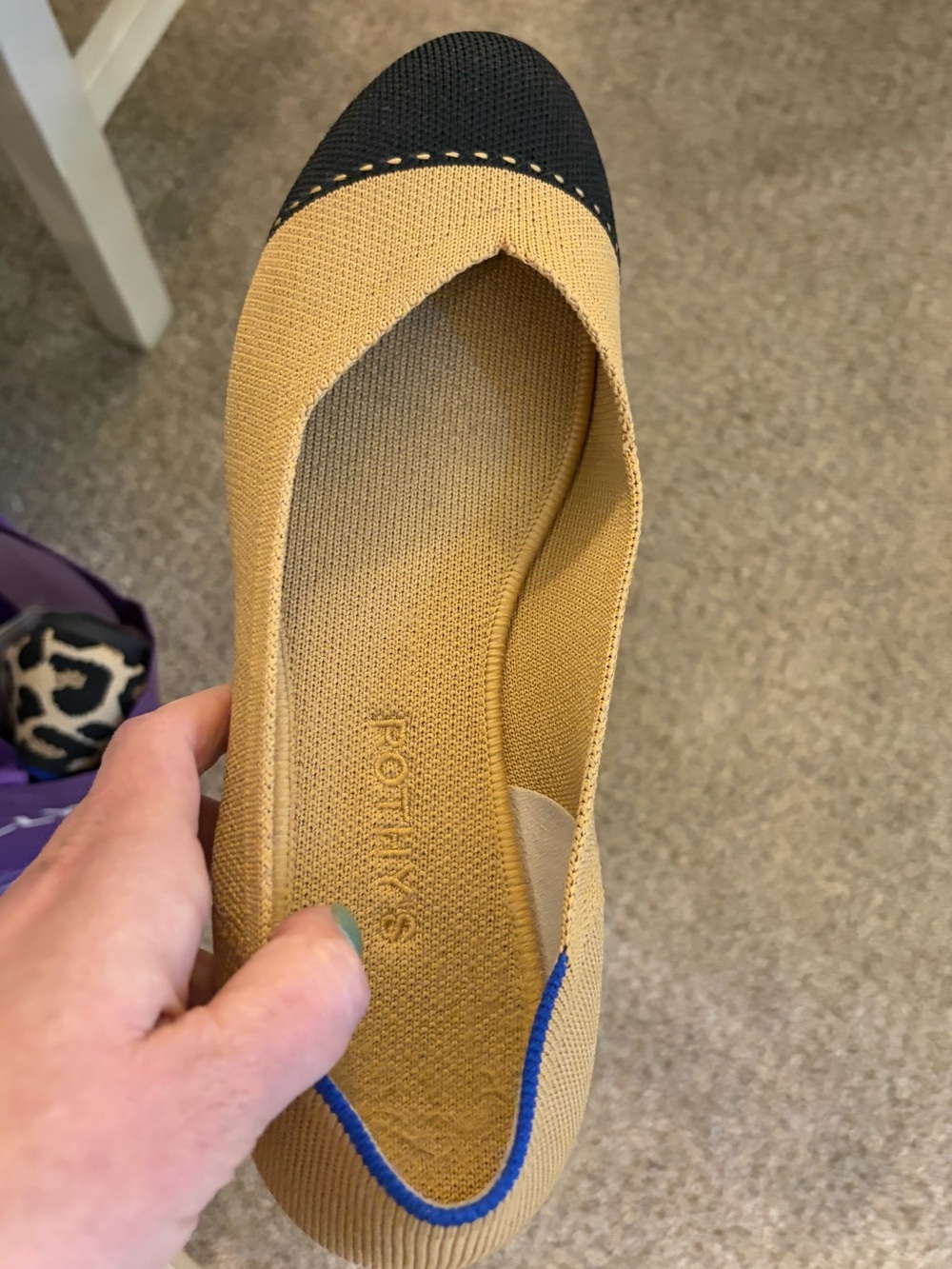 Rothy's The Flat in Camel Captoe